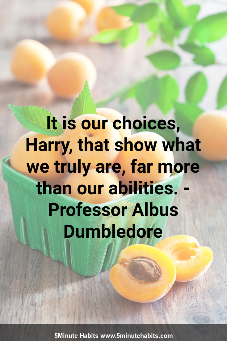 It is our choices, Harry, that show what we truly are, far more than our abilities. - Professor Albus Dumbledore